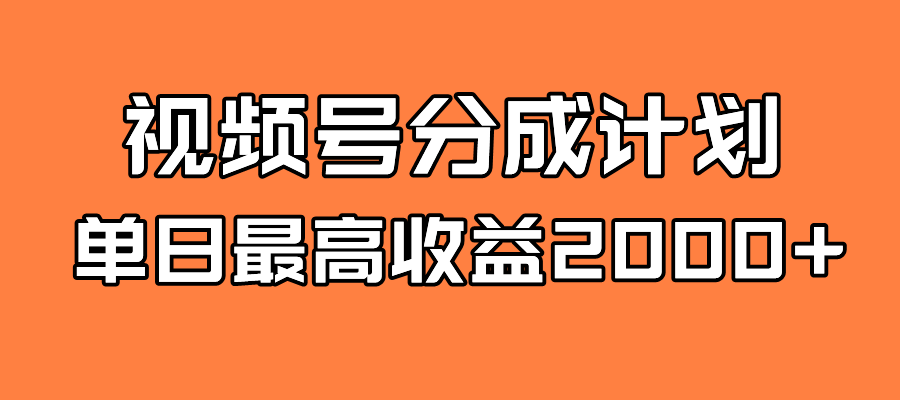 全新蓝海 视频号掘金计划 日入2000+-湖南汶篮网络科技有限公司