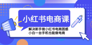 小红书电商课程,解决新手做小红书电商困惑,小白一台手机也能做电商-湖南汶篮网络科技有限公司
