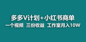 【蓝海项目】多多v计划+小红书商单 一个视频三份收益 工作室月入10w-湖南汶篮网络科技有限公司