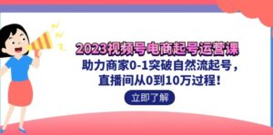 2023视频号-电商起号运营课 助力商家0-1突破自然流起号 直播间从0到10w过程-湖南汶篮网络科技有限公司