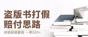 最新盗版书赔付打假项目，一单利润500+【详细玩法视频教程】-湖南汶篮网络科技有限公司