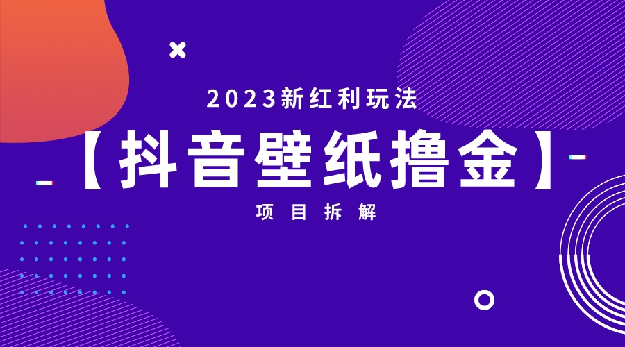 2023新红利玩法：抖音壁纸撸金项目-湖南汶篮网络科技有限公司