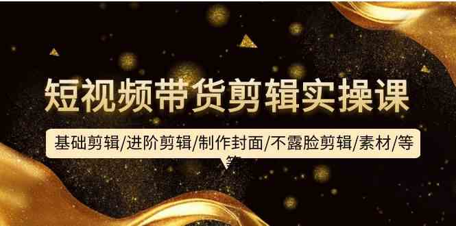 短视频带货剪辑实操课：基础剪辑/进阶剪辑/制作封面/不露脸剪辑/素材/等等-湖南汶篮网络科技有限公司