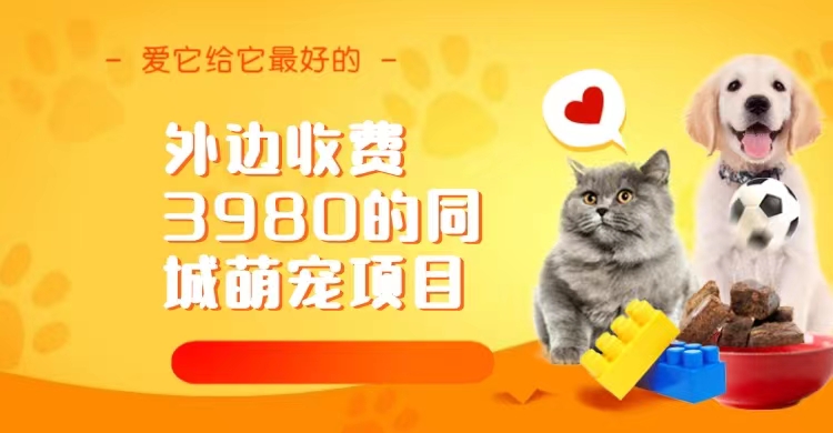 同城萌宠项目，用最冷门的玩法冲击最热门的市场（教程+素材）-湖南汶篮网络科技有限公司