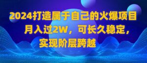 2024 打造属于自己的火爆项目，月入过2W，可长久稳定，实现阶层跨越-湖南汶篮网络科技有限公司