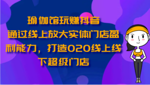 瑜伽馆玩赚抖音-通过线上放大实体门店盈利能力，打造O2O线上线下超级门店-湖南汶篮网络科技有限公司
