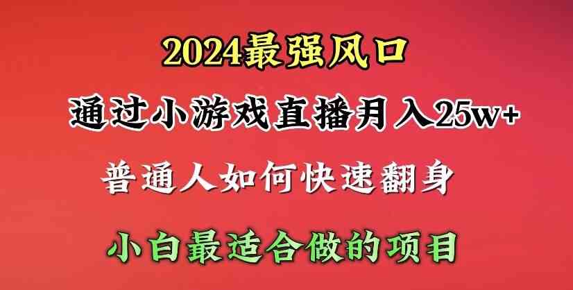 (10020期)2024年最强风口,通过小游戏直播月入25w+单日收益5000+小白最适合做的项目-湖南汶篮网络科技有限公司