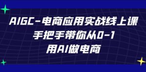 AIGC电商应用实战线上课，手把手带你从0-1，用AI做电商（更新39节课）-湖南汶篮网络科技有限公司